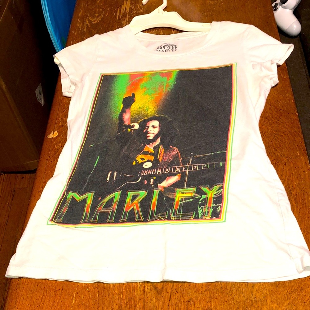 White Bob Marley Tshirt